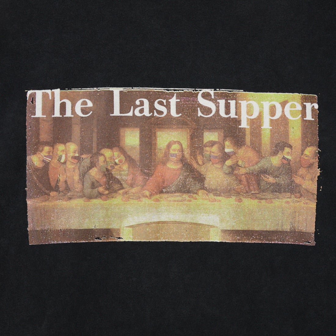 REMI RELIEF [レミレリーフ] 別注 SP加工ビッグプリントTシャツ THE LAST SUPPER [RN30389155-JF] BLACK