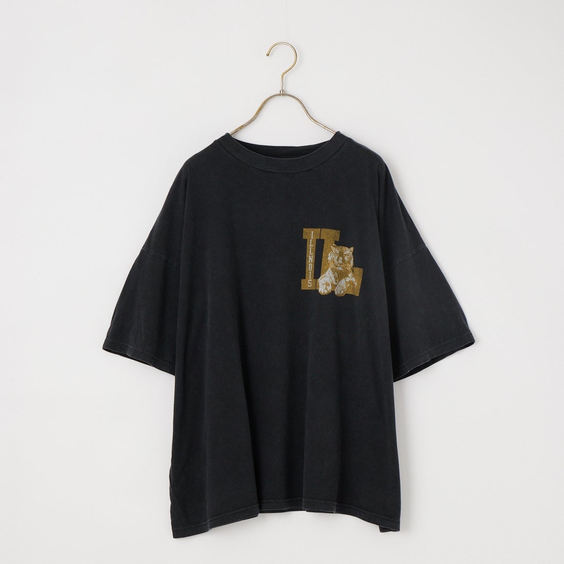 REMI RELIEF [レミレリーフ] 別注 SP加工ビッグプリントTシャツ ILLNOIS [RN30389122-JF] BLACK