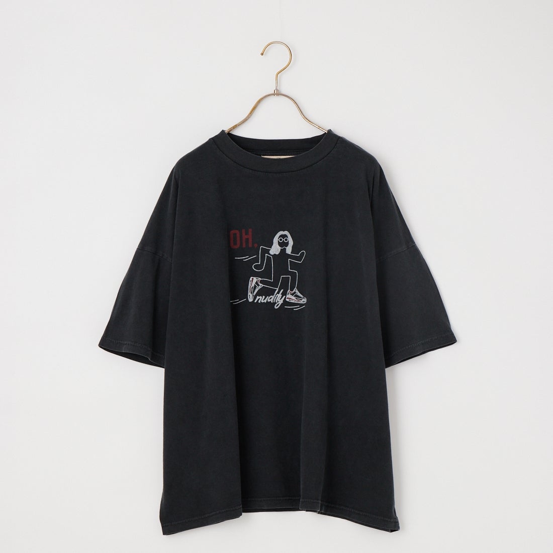 REMI RELIEF [レミレリーフ] 別注 SP加工ビッグプリントTシャツ OH. [RN30389143-JF] BLACK