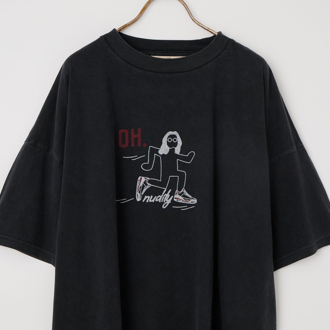 REMI RELIEF [レミレリーフ] 別注 SP加工ビッグプリントTシャツ OH. [RN30389143-JF] BLACK