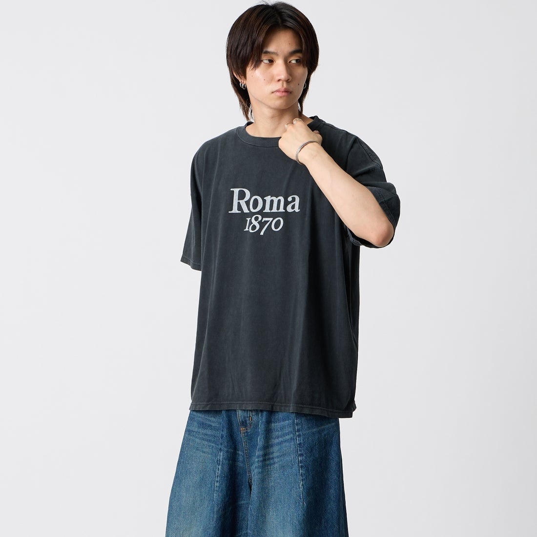 BLACK&&モデル身長：177cm 着用サイズ：S&&