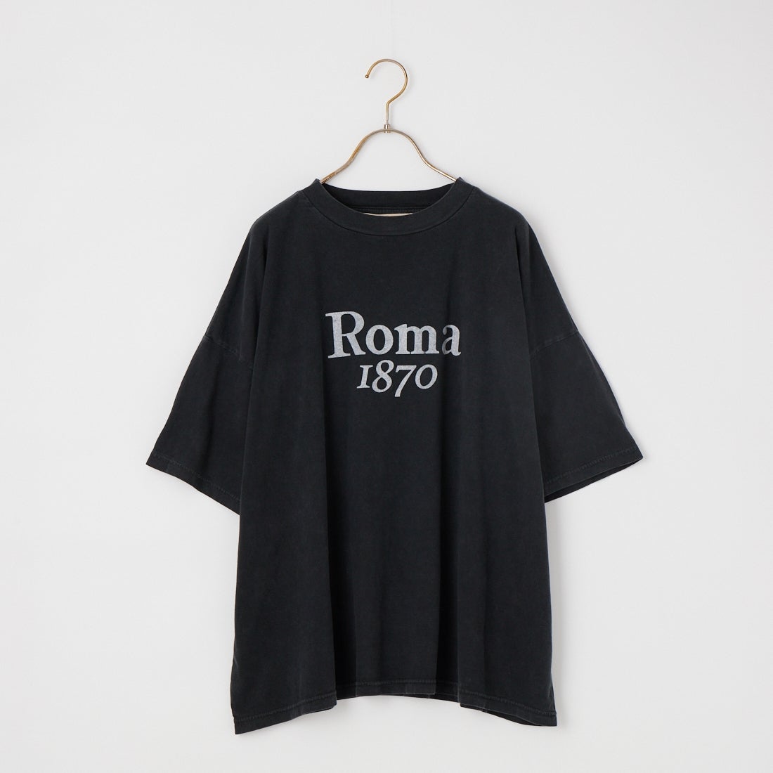 REMI RELIEF [レミレリーフ] 別注 SP加工ビッグプリントTシャツ ROMA 1870 [RN30389089-JF] BLACK