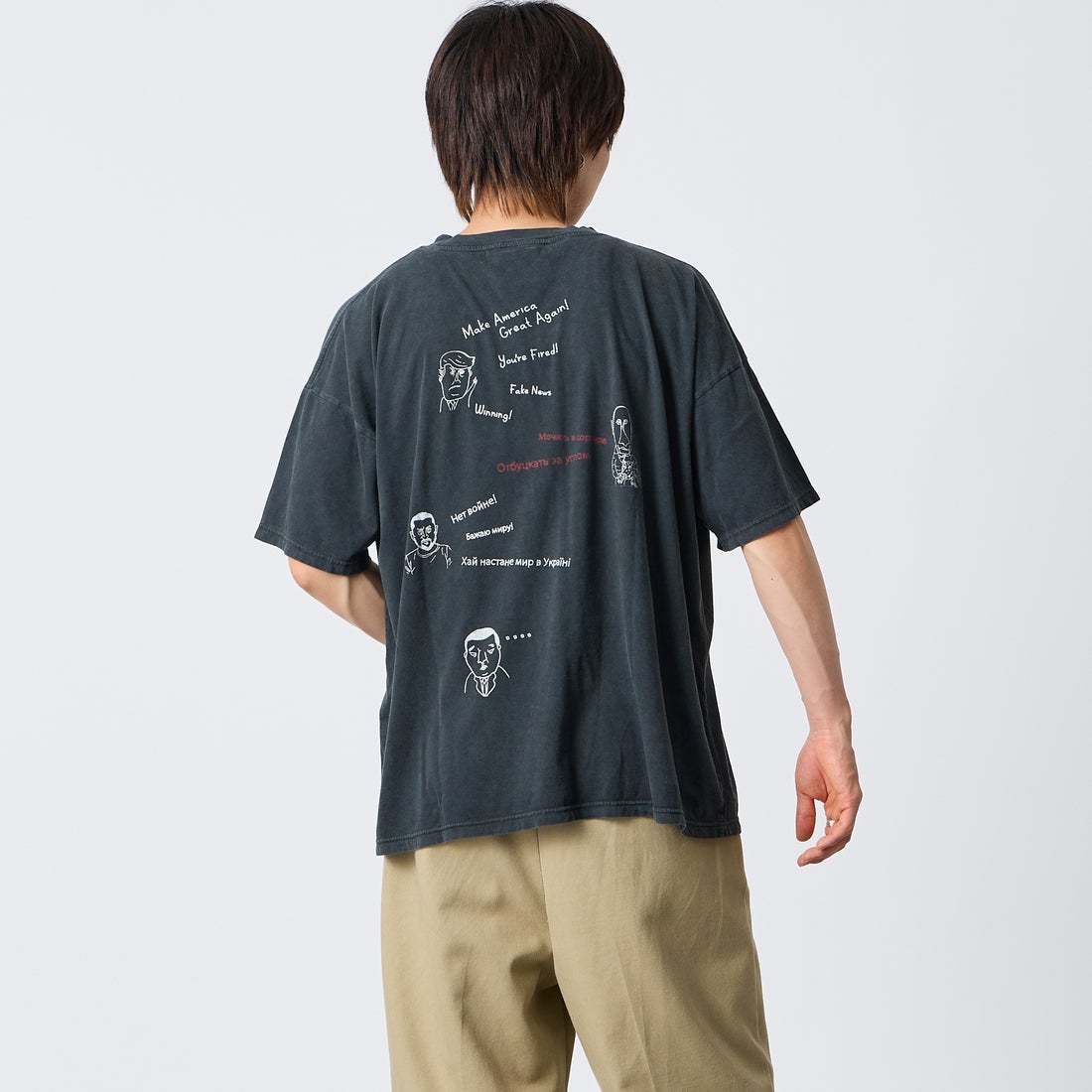 BLACK&&モデル身長：177cm 着用サイズ：S&&