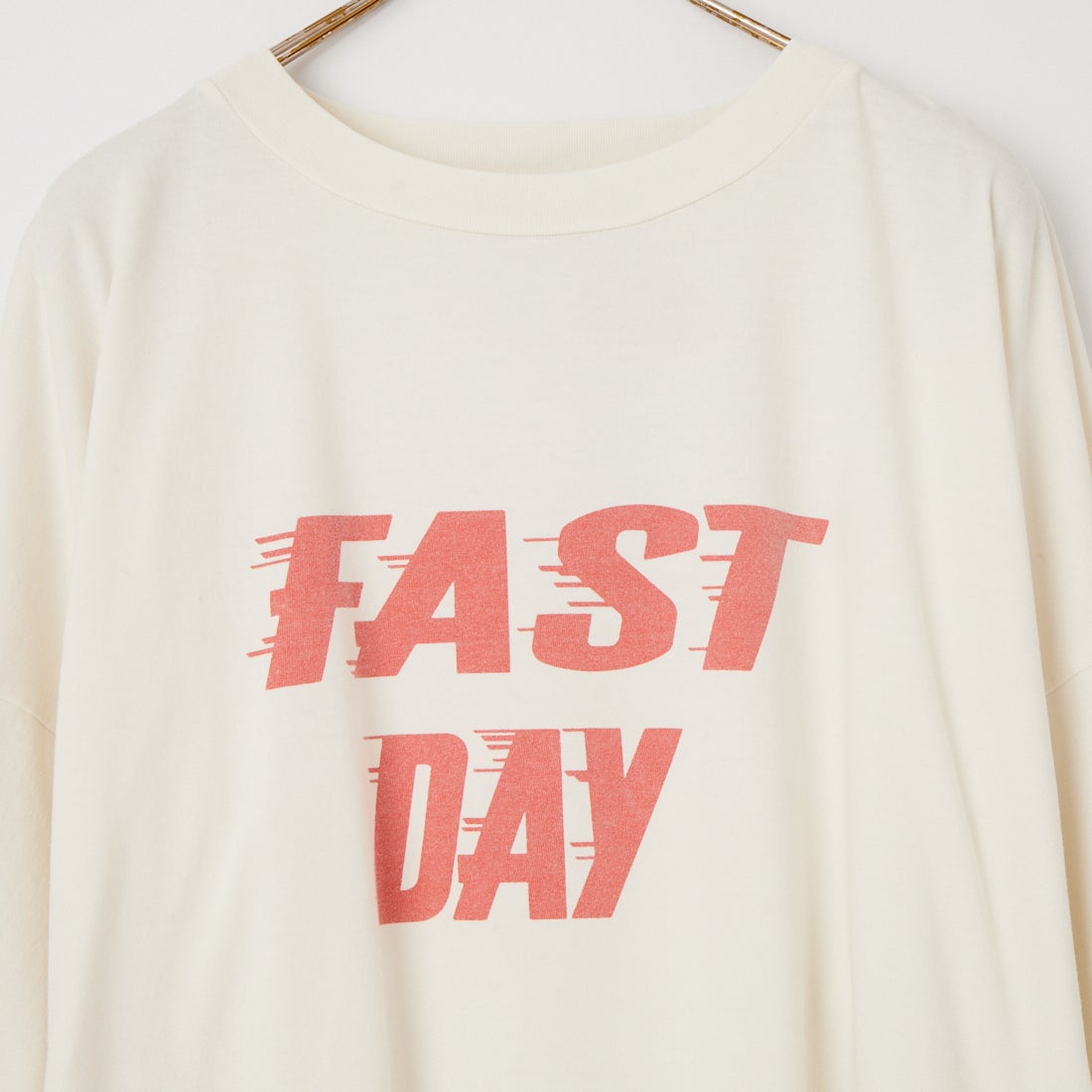 REMI RELIEF [レミレリーフ] 別注 SP加工ビッグプリントTシャツ FAST DAY [RN30389139-JF] OFF WHITE