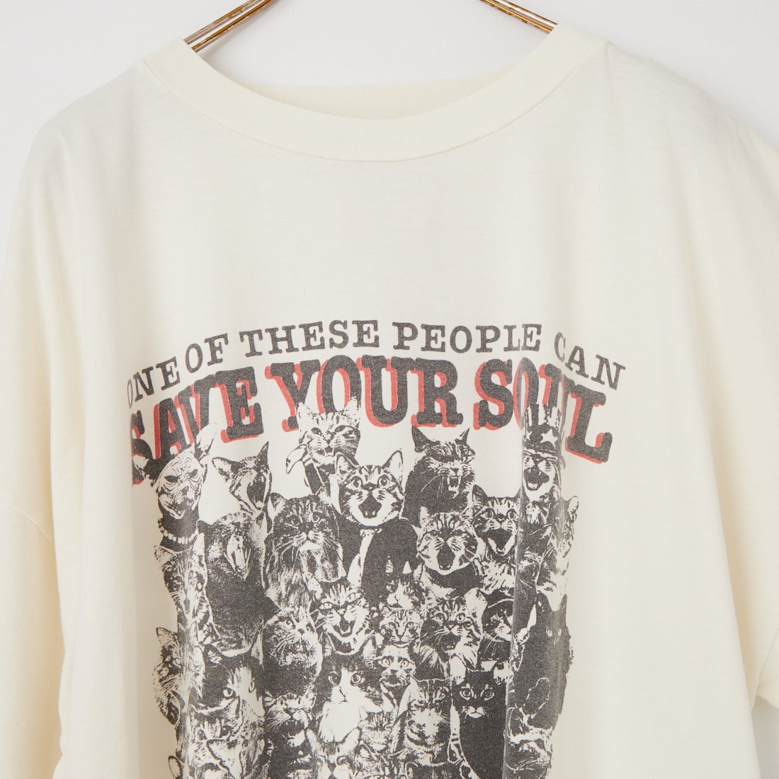 REMI RELIEF [レミレリーフ] 別注 SP加工ビッグプリントTシャツ SAVE YOUR SOUL [RN30389151-JF] OFF WHITE