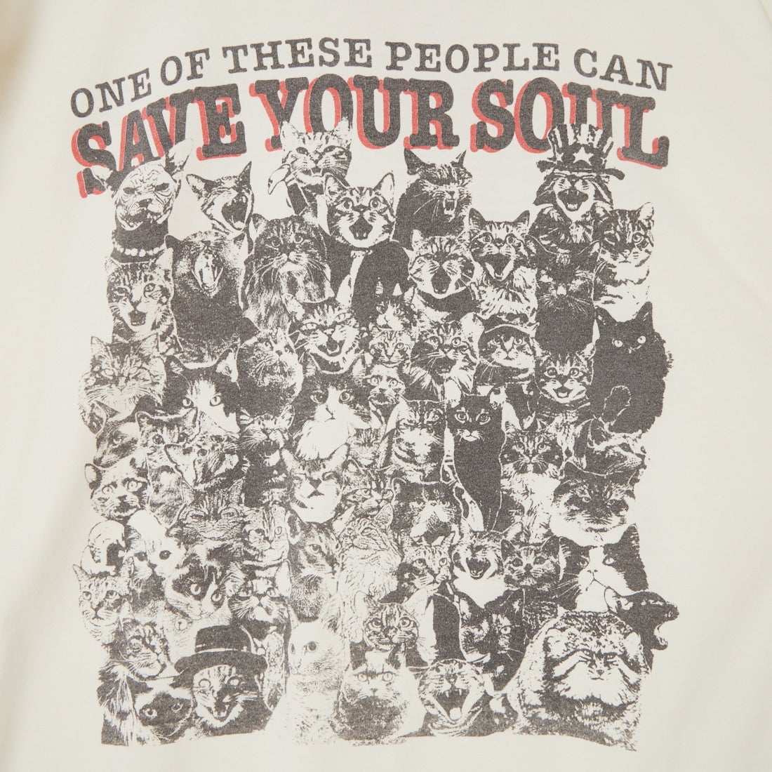 REMI RELIEF [レミレリーフ] 別注 SP加工ビッグプリントTシャツ SAVE YOUR SOUL [RN30389151-JF] OFF WHITE