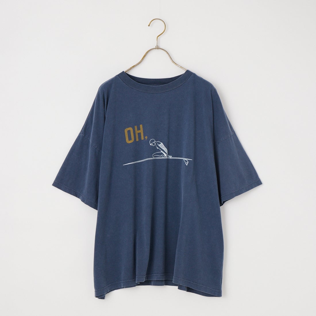 REMI RELIEF [レミレリーフ] 別注 SP加工ビッグプリントTシャツ OH. [RN30389196-JF] NAVY