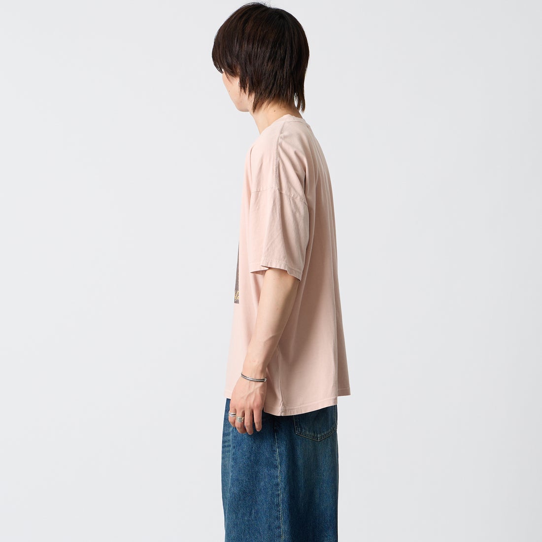 REMI RELIEF [レミレリーフ] 別注 SP加工ビッグプリントTシャツ ART [RN30389156-JF] L.PINK &&モデル身長：177cm 着用サイズ：S&&