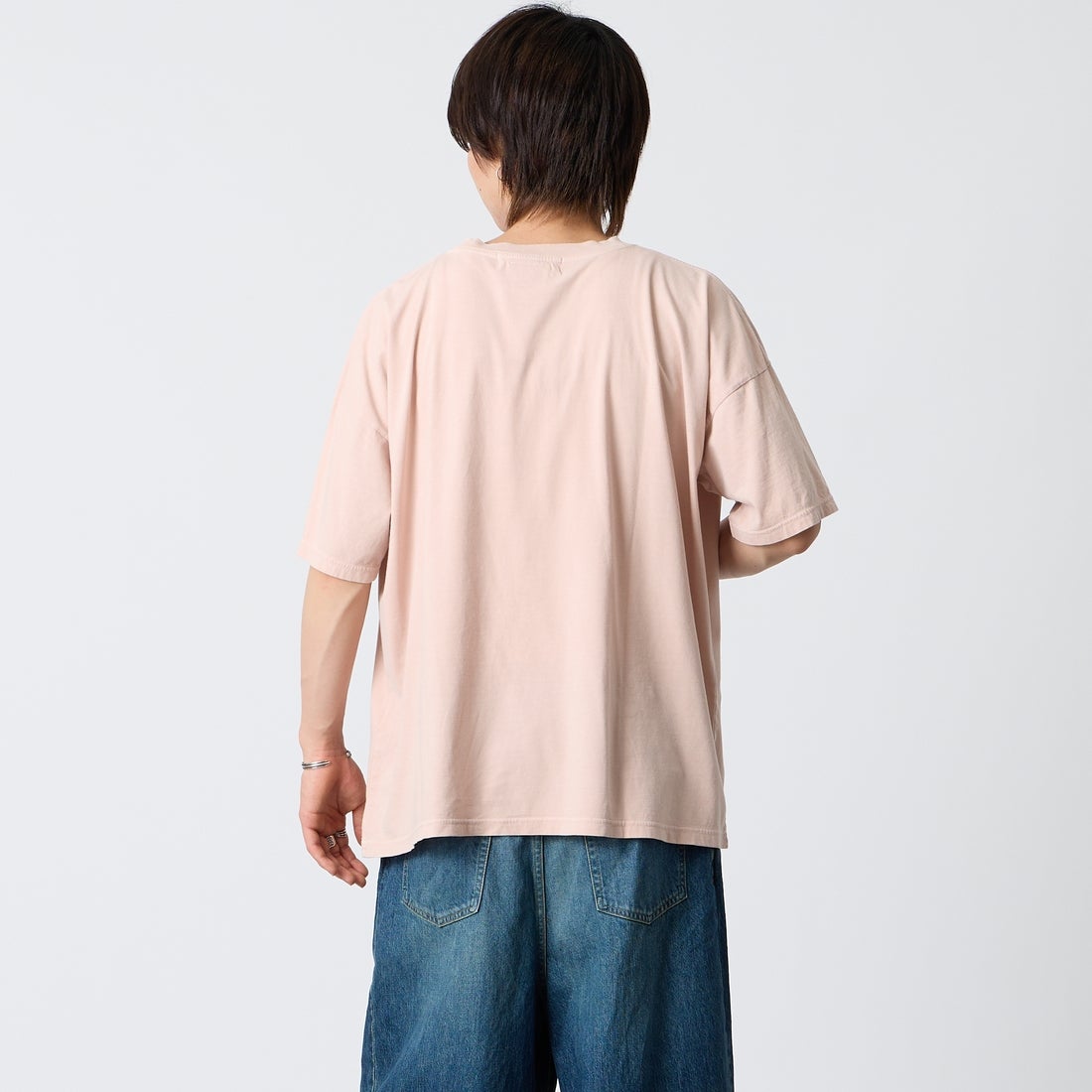 REMI RELIEF [レミレリーフ] 別注 SP加工ビッグプリントTシャツ ART [RN30389156-JF] L.PINK &&モデル身長：177cm 着用サイズ：S&&