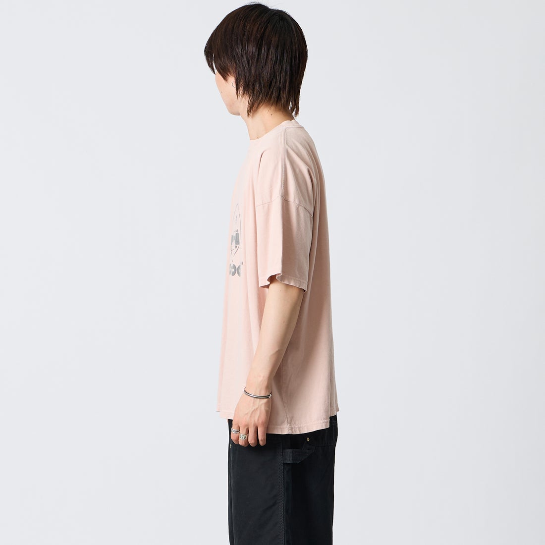 REMI RELIEF [レミレリーフ] 別注 SP加工ビッグプリントTシャツ WCATSTOCK [RN30389144-JF] L.PINK &&モデル身長：177cm 着用サイズ：S&&