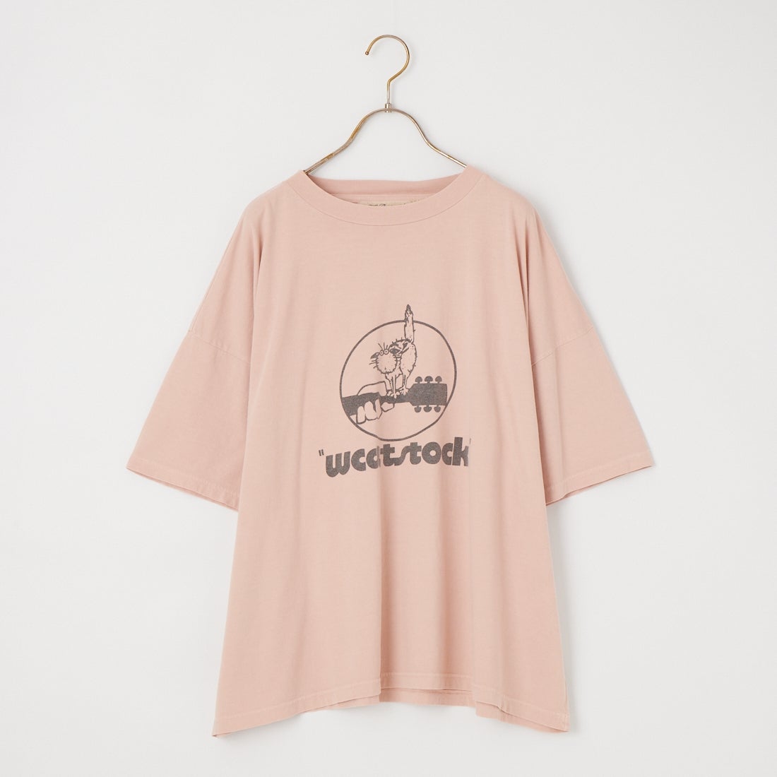 REMI RELIEF [レミレリーフ] 別注 SP加工ビッグプリントTシャツ WCATSTOCK [RN30389144-JF] L.PINK