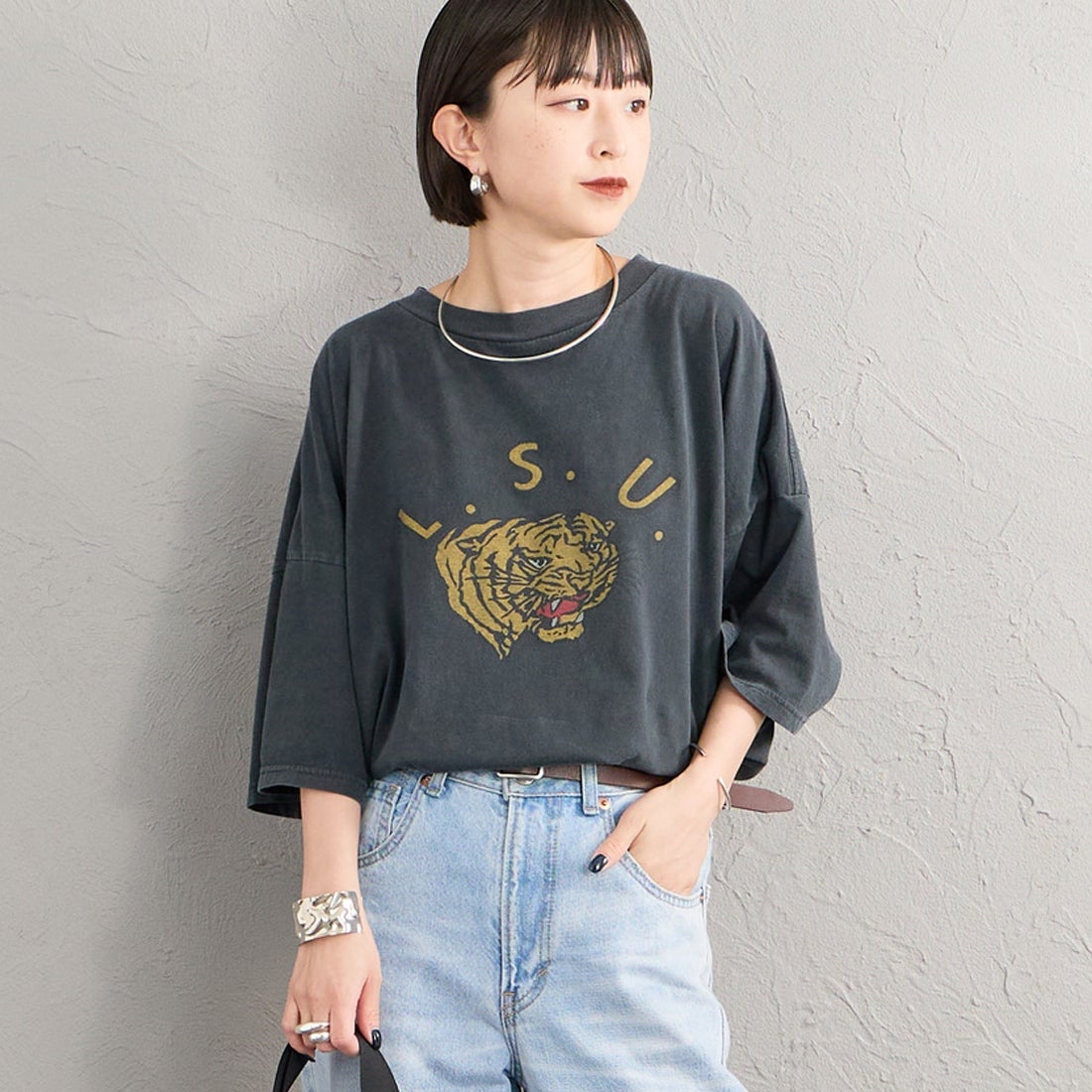 BLACK&&モデル身長：150cm 着用サイズ：F&&