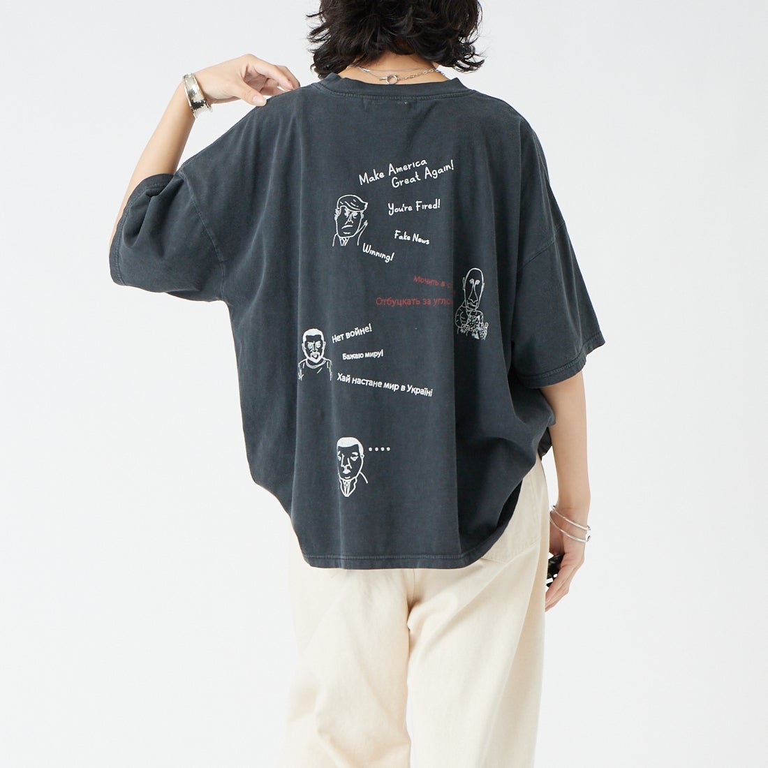 REMI RELIEF [レミレリーフ] 別注 SP加工ビッグプリントTシャツ RANDOM