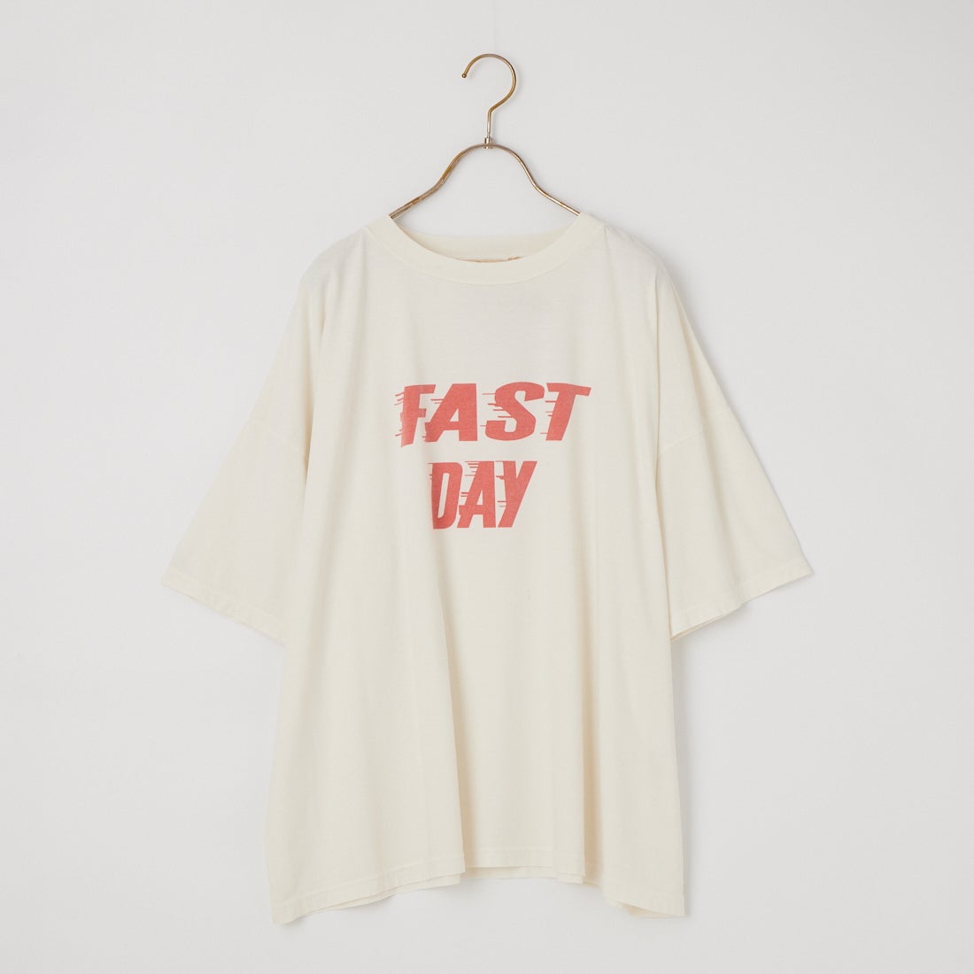 REMI RELIEF [レミレリーフ] 別注 SP加工ビッグプリントTシャツ FAST DAY [RN30389139-JF] OFF WHITE