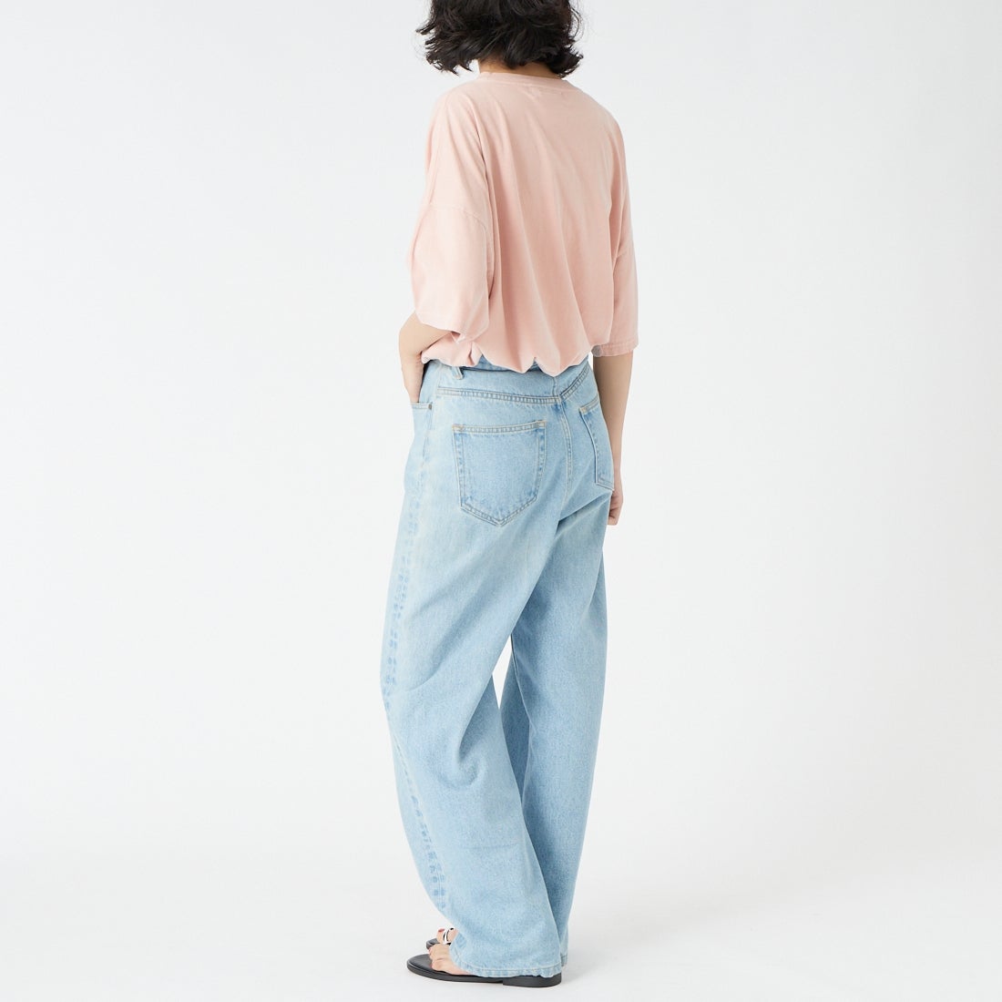 REMI RELIEF [レミレリーフ] 別注 SP加工ビッグプリントTシャツ WCATSTOCK [RN30389144-JF] L.PINK &&モデル身長：162cm 着用サイズ：F&&