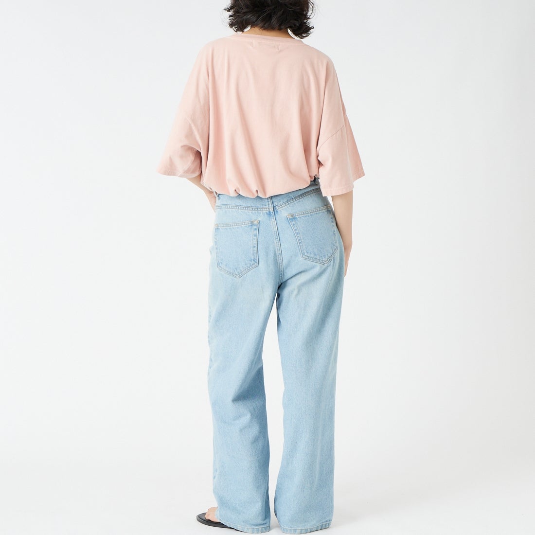 REMI RELIEF [レミレリーフ] 別注 SP加工ビッグプリントTシャツ WCATSTOCK [RN30389144-JF] L.PINK &&モデル身長：162cm 着用サイズ：F&&
