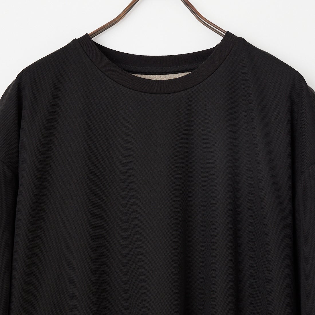 33Degrees [サーティスリーディグリーズ] レイヤードメッシュTシャツ [341062IN] BLACK