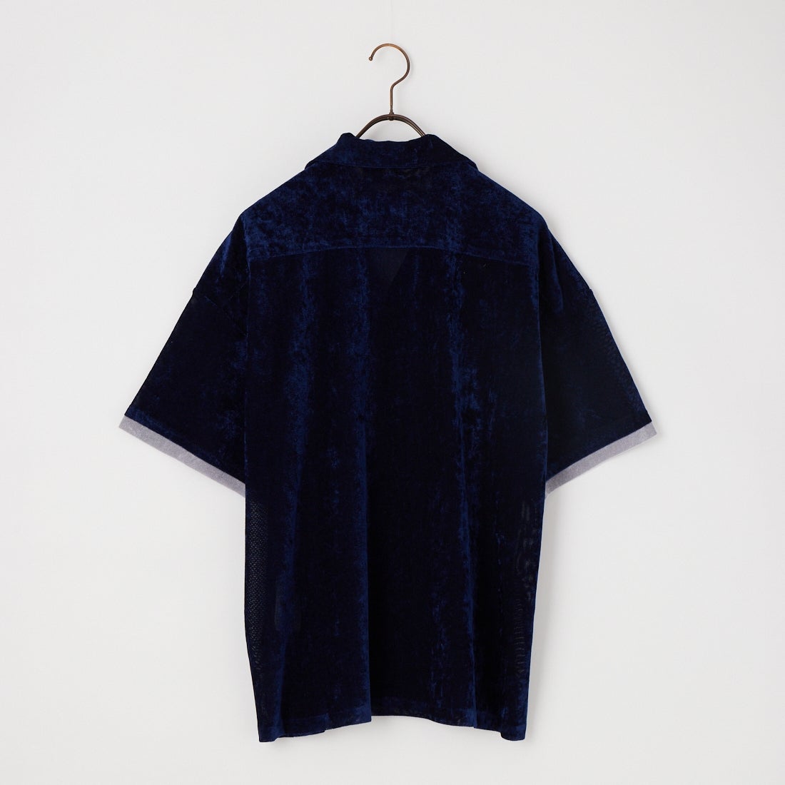 33Degrees [サーティースリーディグリーズ] シアーベロアオープンカラーシャツ [26A-15101JF] NAVY