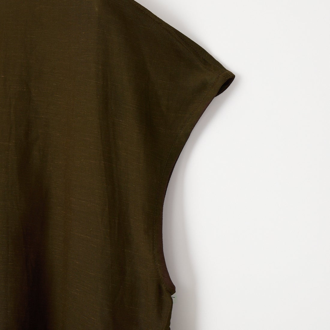 MICA&DEAL [マイカアンドディール] インドリネンギャザーフレンチスリーブブラウス [0126201163] BROWN