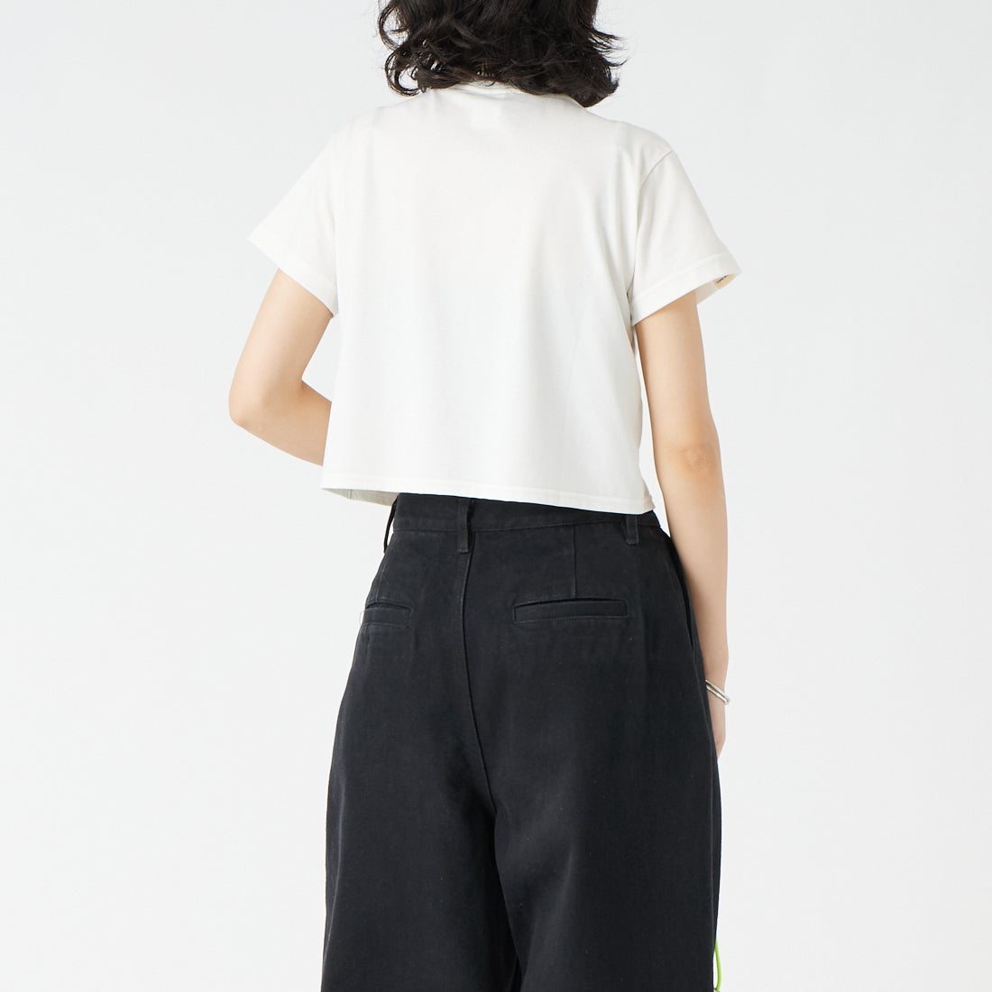 Vincent et Mireille [ヴァンソン エ ミレイユ] ショートスリーブプリントTシャツ [VM261CT00021] 01 WHITE &&モデル身長：162cm 着用サイズ：2&&