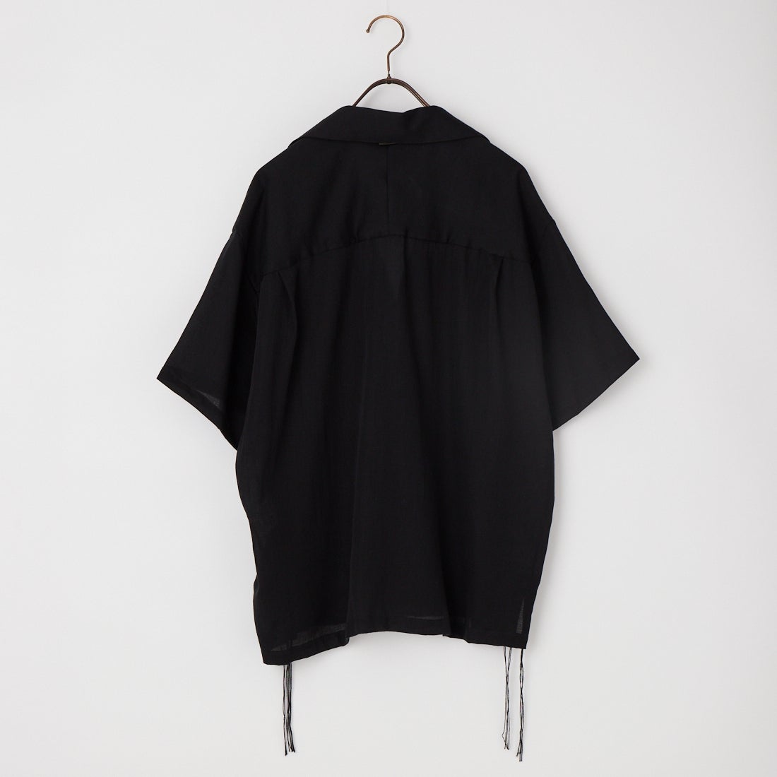 Name. [ネーム] ドビーサテンプルオーバーシャツ [NMSH-031] BLACK