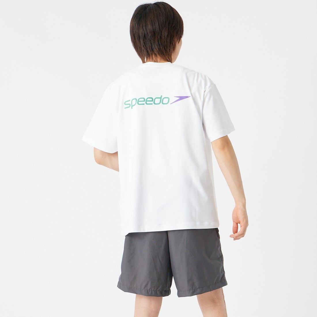 speedo [スピード] SPラッシュガードTシャツ [SL72620] W ﾎﾜｲﾄ &&モデル身長：177cm 着用サイズ：M&&