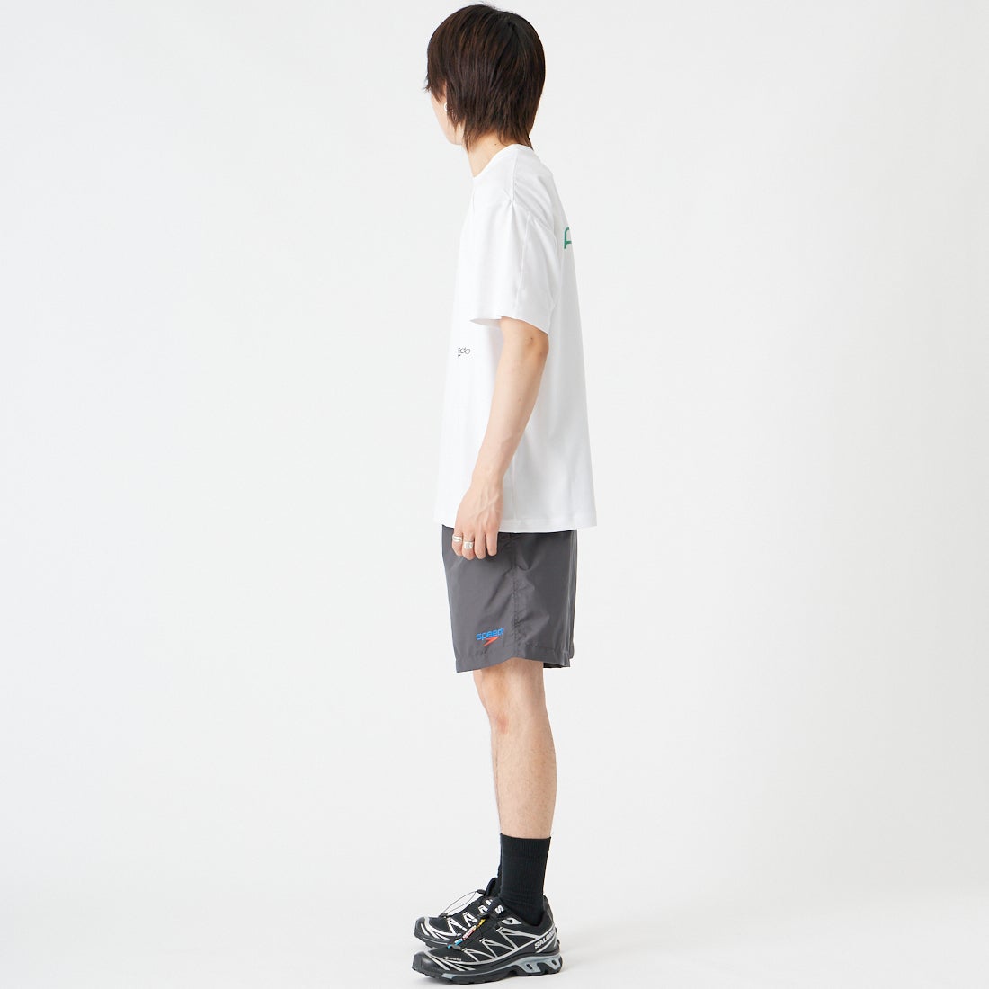 speedo [スピード] SPラッシュガードTシャツ [SL72620] W ﾎﾜｲﾄ &&モデル身長：177cm 着用サイズ：M&&