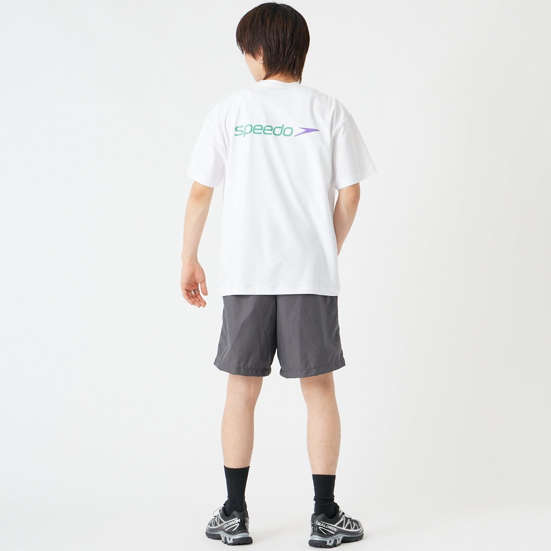 speedo [スピード] SPラッシュガードTシャツ [SL72620] W ﾎﾜｲﾄ &&モデル身長：177cm 着用サイズ：M&&