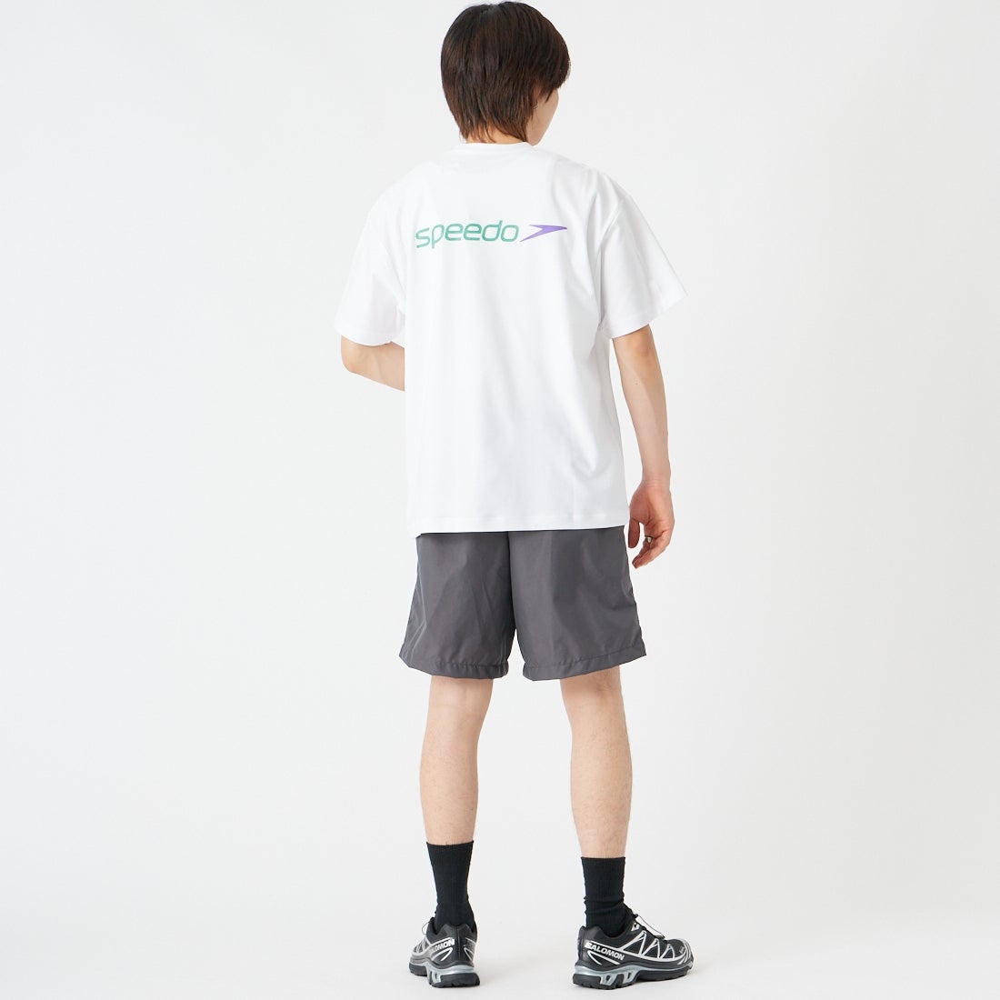 speedo [スピード] SPラッシュガードTシャツ [SL72620] W ﾎﾜｲﾄ &&モデル身長：177cm 着用サイズ：M&&