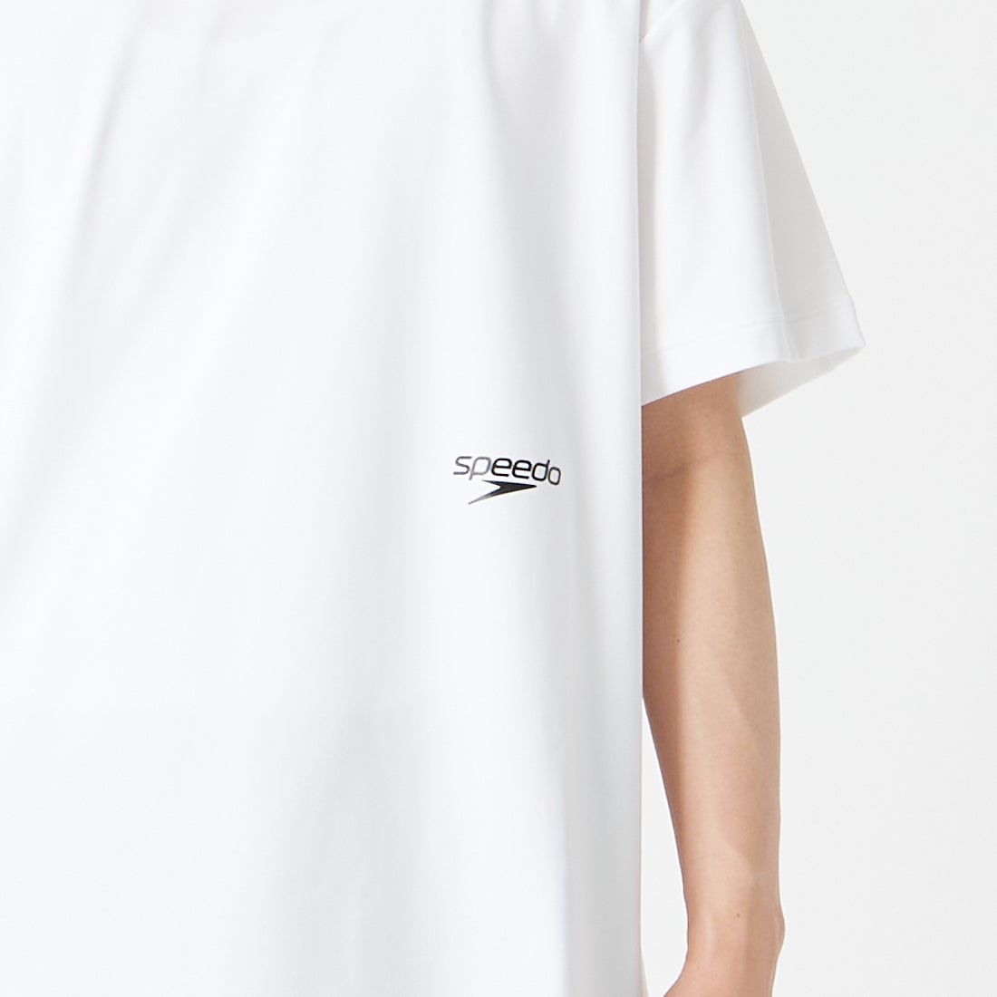 speedo [スピード] SPラッシュガードTシャツ [SL72620] W ﾎﾜｲﾄ &&モデル身長：177cm 着用サイズ：M&&