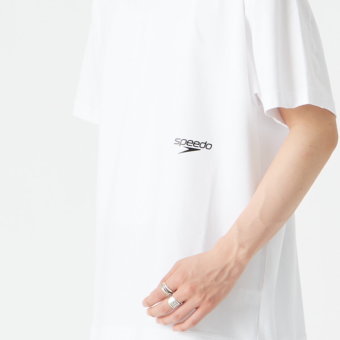 speedo [スピード] SPラッシュガードTシャツ [SL72620] W ﾎﾜｲﾄ &&モデル身長：177cm 着用サイズ：M&&