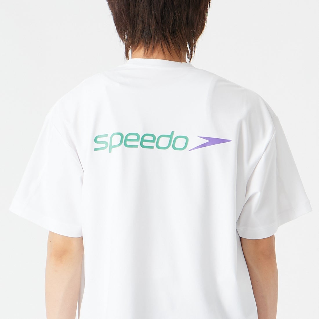 speedo [スピード] SPラッシュガードTシャツ [SL72620] W ﾎﾜｲﾄ &&モデル身長：177cm 着用サイズ：M&&