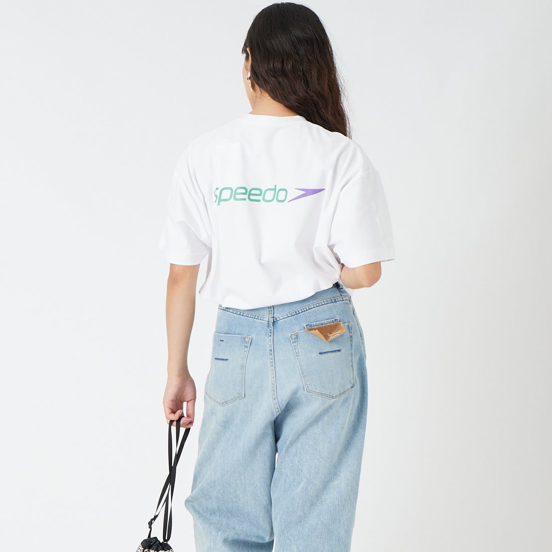 speedo [スピード] speedo [スピード] SPラッシュガードTシャツ [SL72620] W ﾎﾜｲﾄ &&モデル身長：162cm 着用サイズ：S&&ラッシュガードTシャツ [SL72620] W ﾎﾜｲﾄ