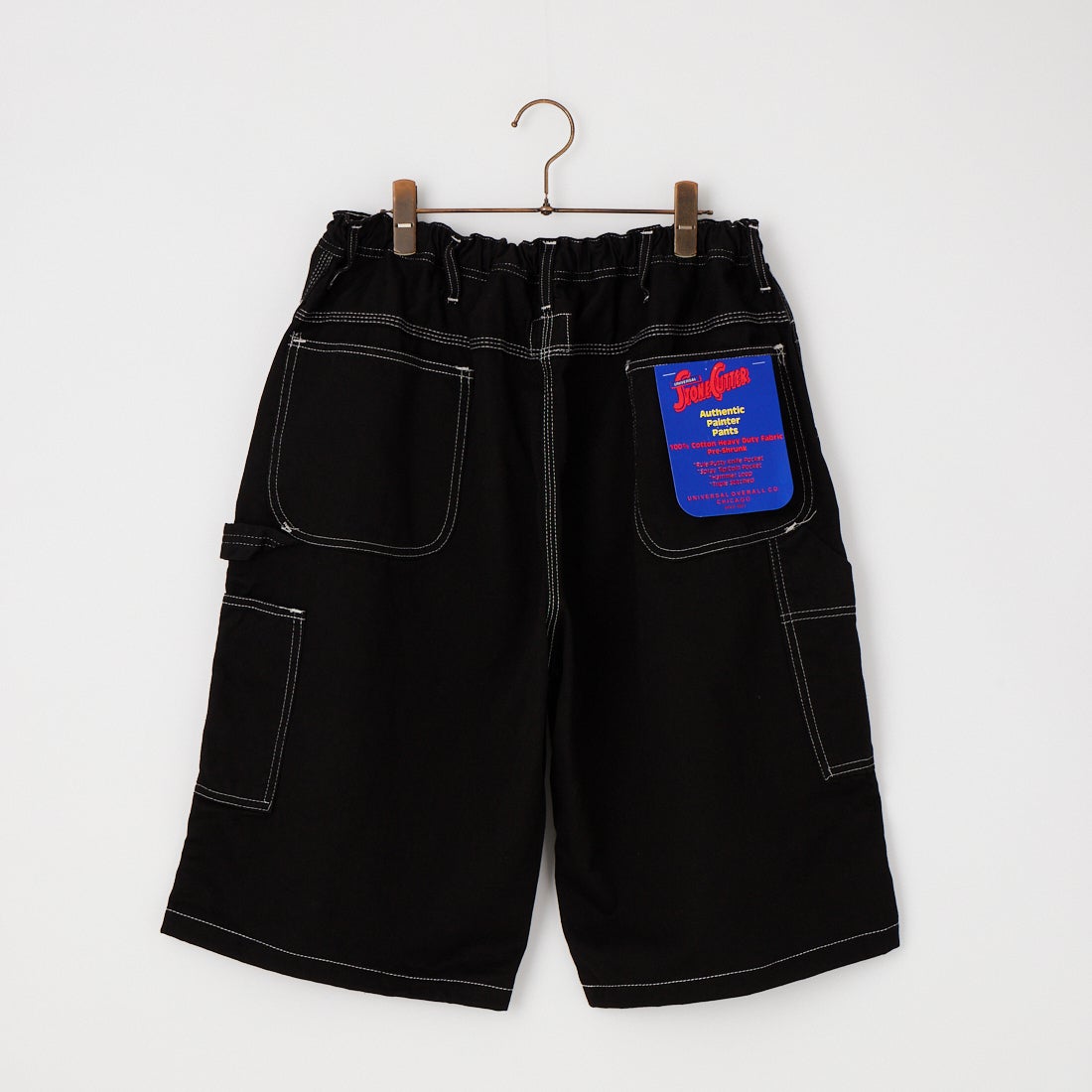 ODDMENT [オッドメント] ビッグペインターショーツ [BIG-PAINTER-SHORTS] DYED BLACK