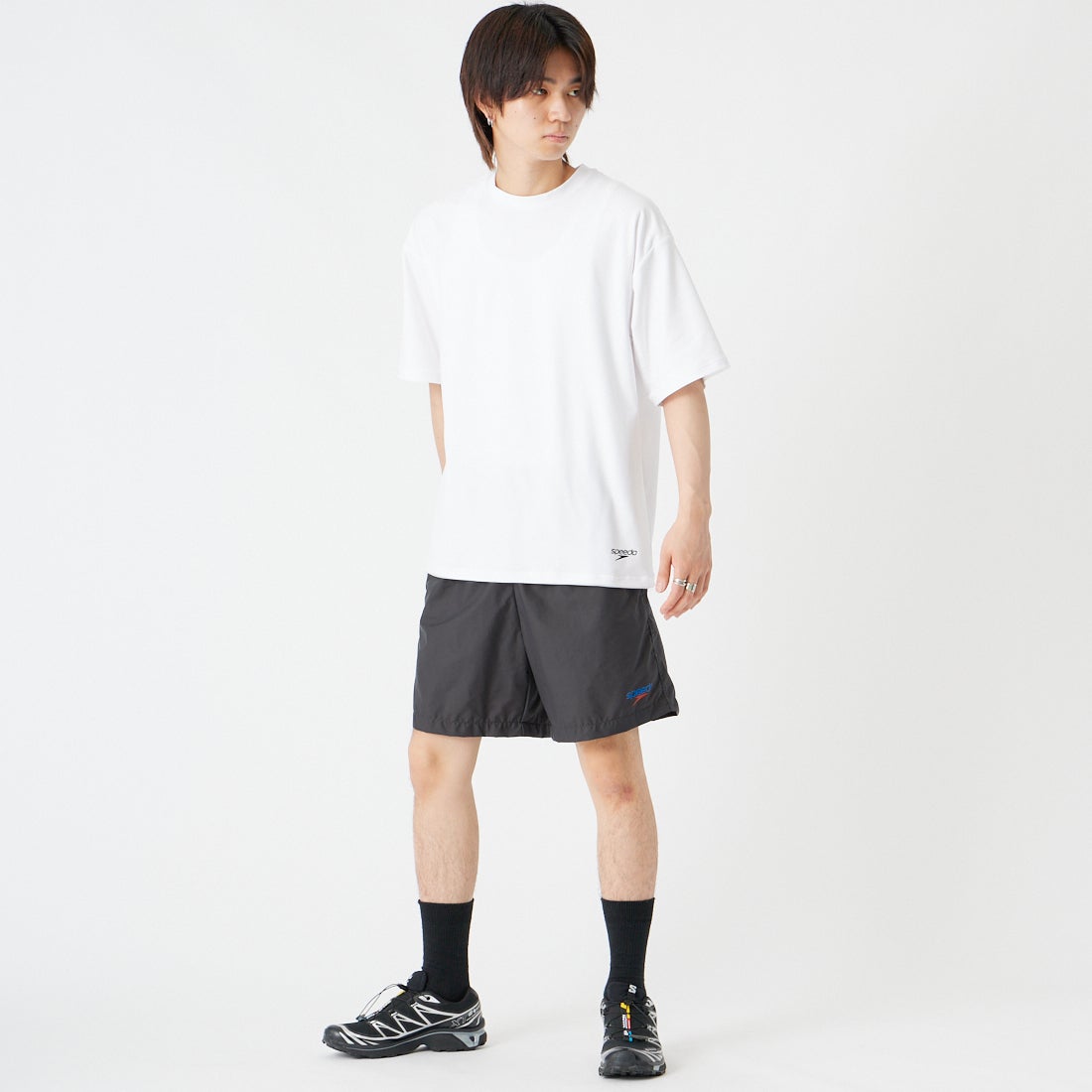 speedo [スピード] SPショーツ [SL42620] CH ﾁｬｺｰﾙｸﾞ &&モデル身長：177cm 着用サイズ：M&&