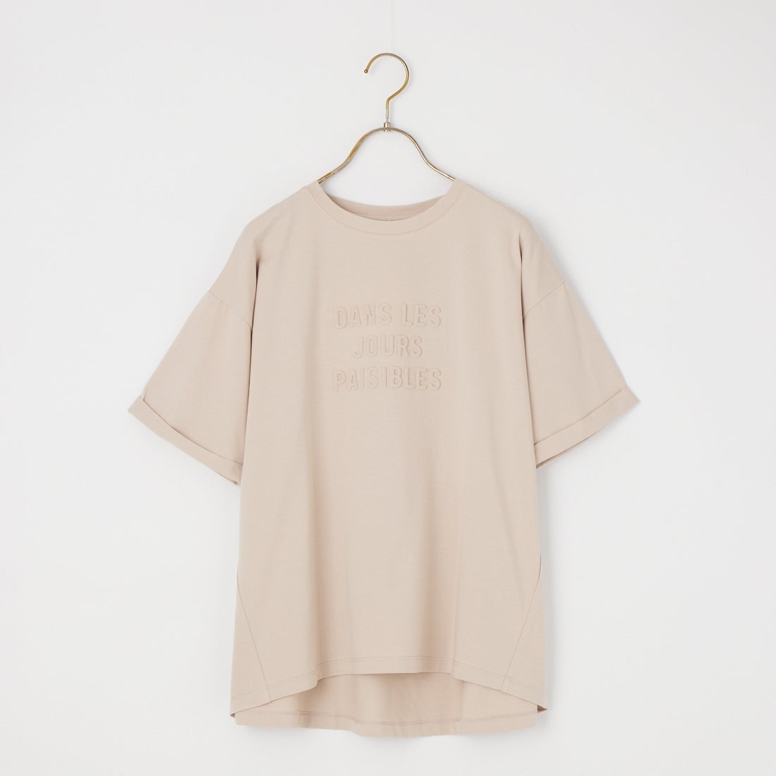 Maison de L'allure [メゾン ドゥ ラリュール] エンボスロゴTシャツ [M26322009] 23 GREIGE