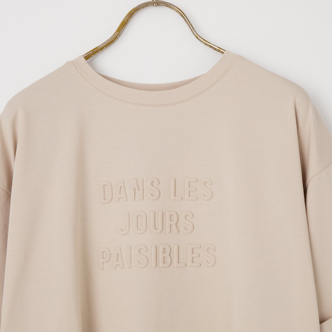 Maison de L'allure [メゾン ドゥ ラリュール] エンボスロゴTシャツ [M26322009] 23 GREIGE