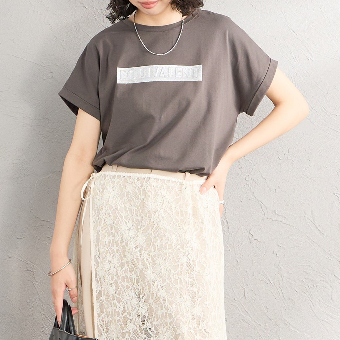 08 CHARCOA&&モデル身長：162cm 着用サイズ：F&&