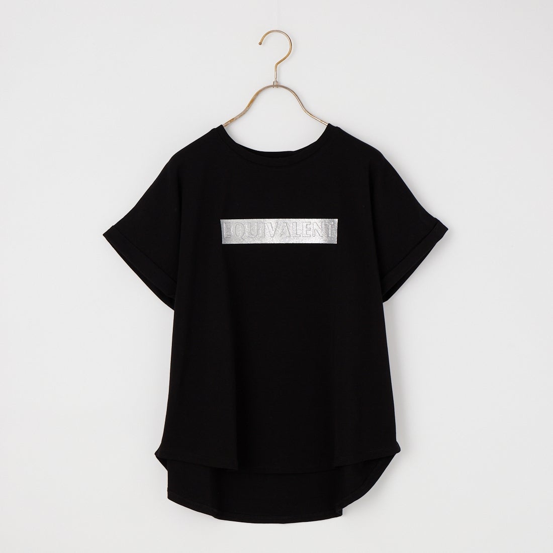 Maison de L'allure [メゾン ドゥ ラリュール] エンボスラメロゴプリントTシャツ [M26322011] 09 BLACK