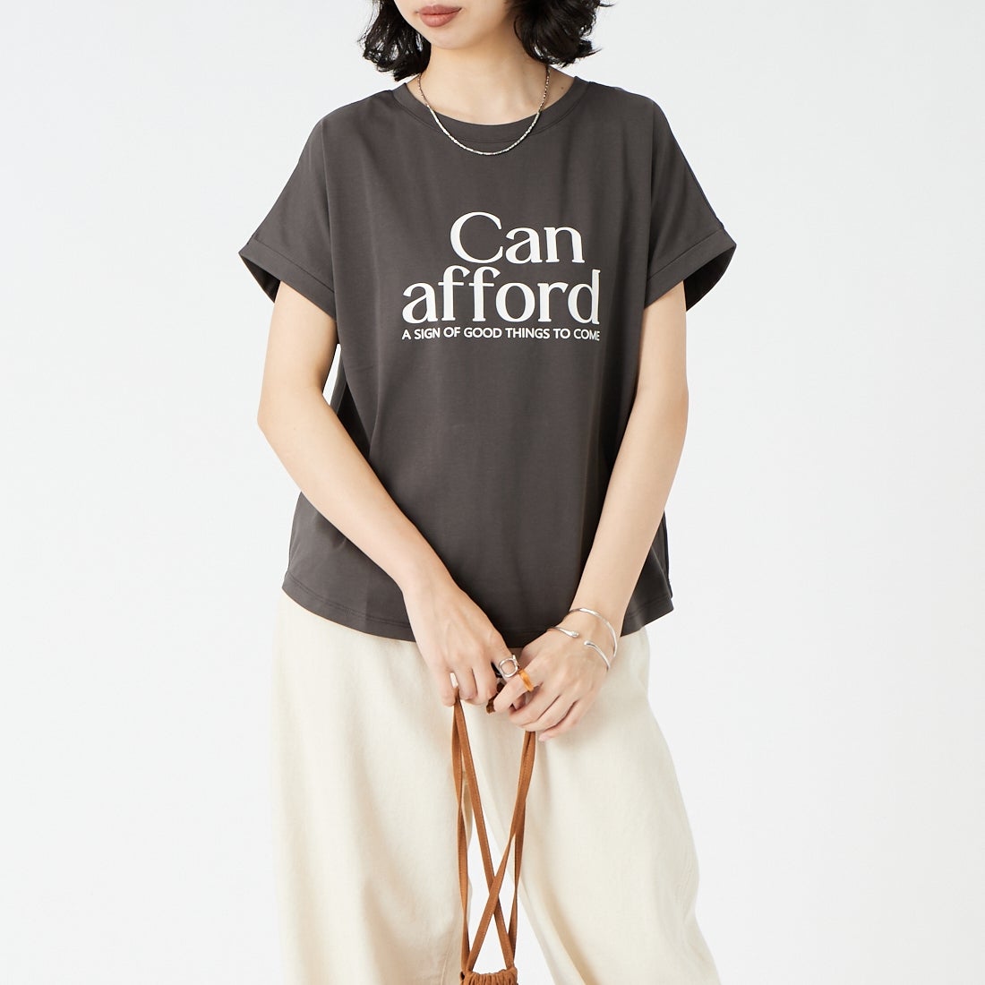 08 CHARCOA&&モデル身長：162cm 着用サイズ：F&&