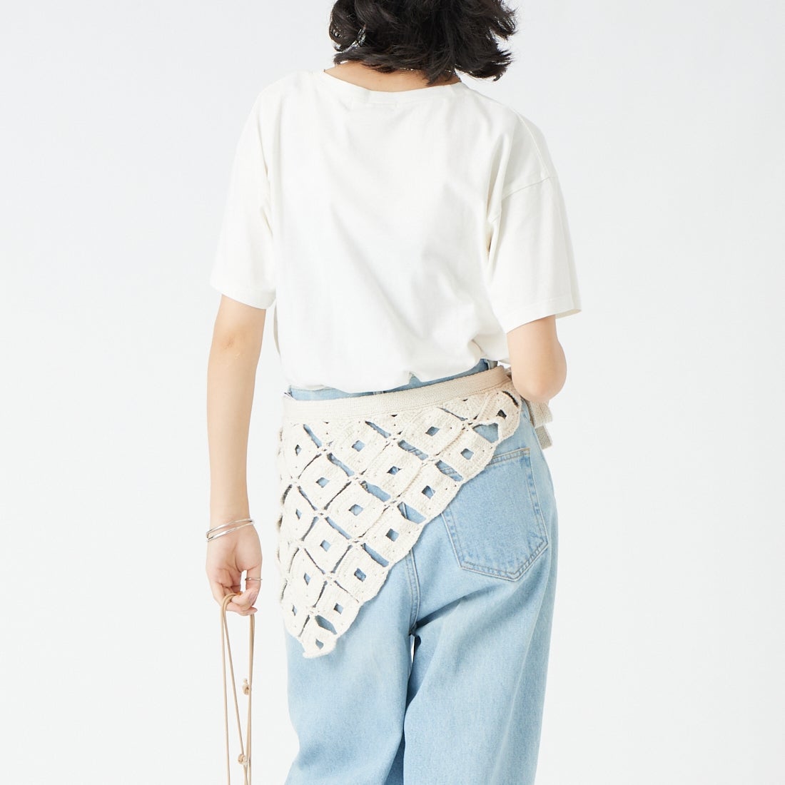 Maison de L'allure [メゾン ドゥ ラリュール] ピグメントホットフィットロゴTシャツ [M26322012] 02 OFF &&モデル身長：162cm 着用サイズ：F&&