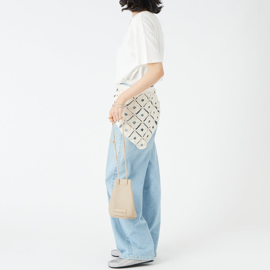 Maison de L'allure [メゾン ドゥ ラリュール] ピグメントホットフィットロゴTシャツ [M26322012] 02 OFF &&モデル身長：162cm 着用サイズ：F&&