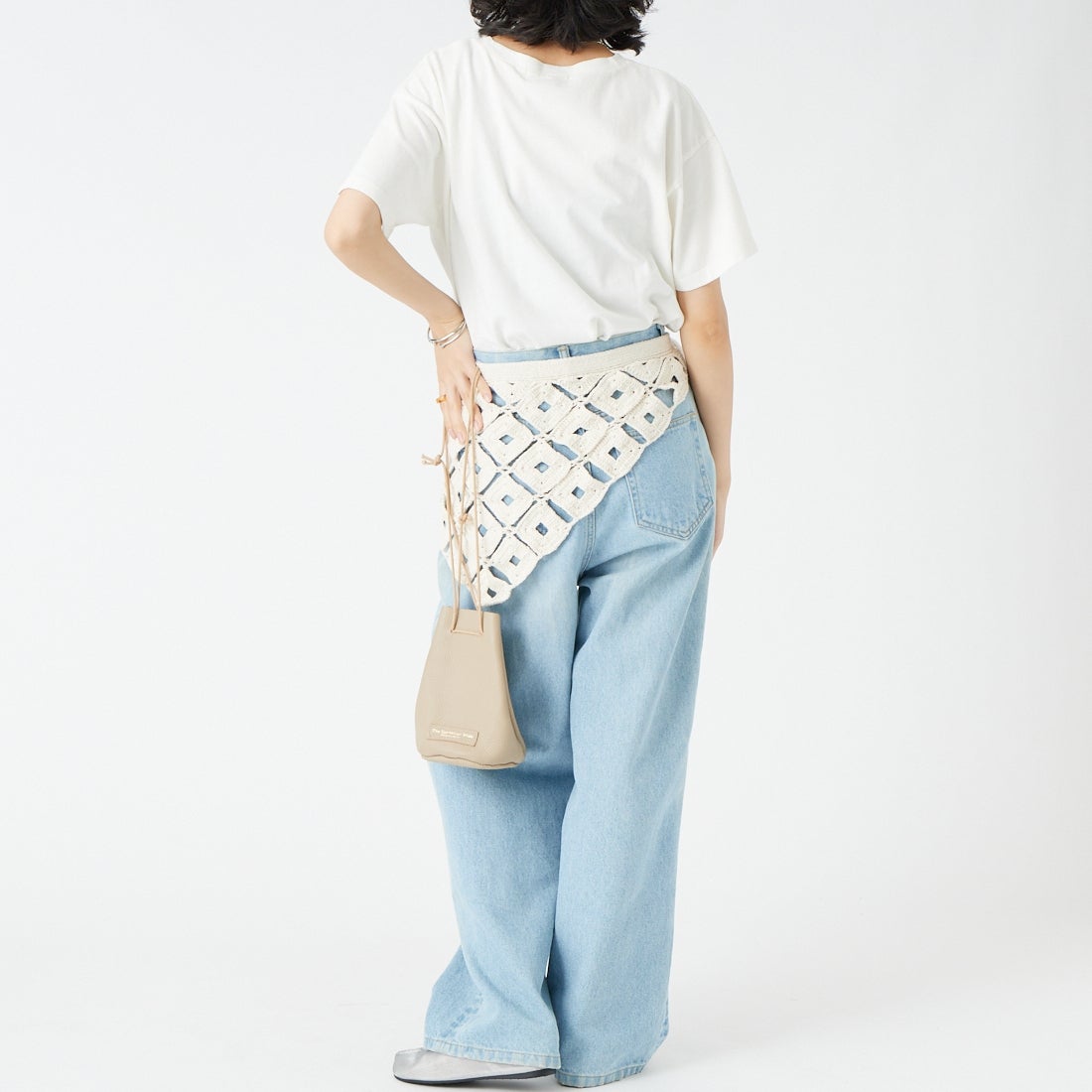 Maison de L'allure [メゾン ドゥ ラリュール] ピグメントホットフィットロゴTシャツ [M26322012] 02 OFF &&モデル身長：162cm 着用サイズ：F&&