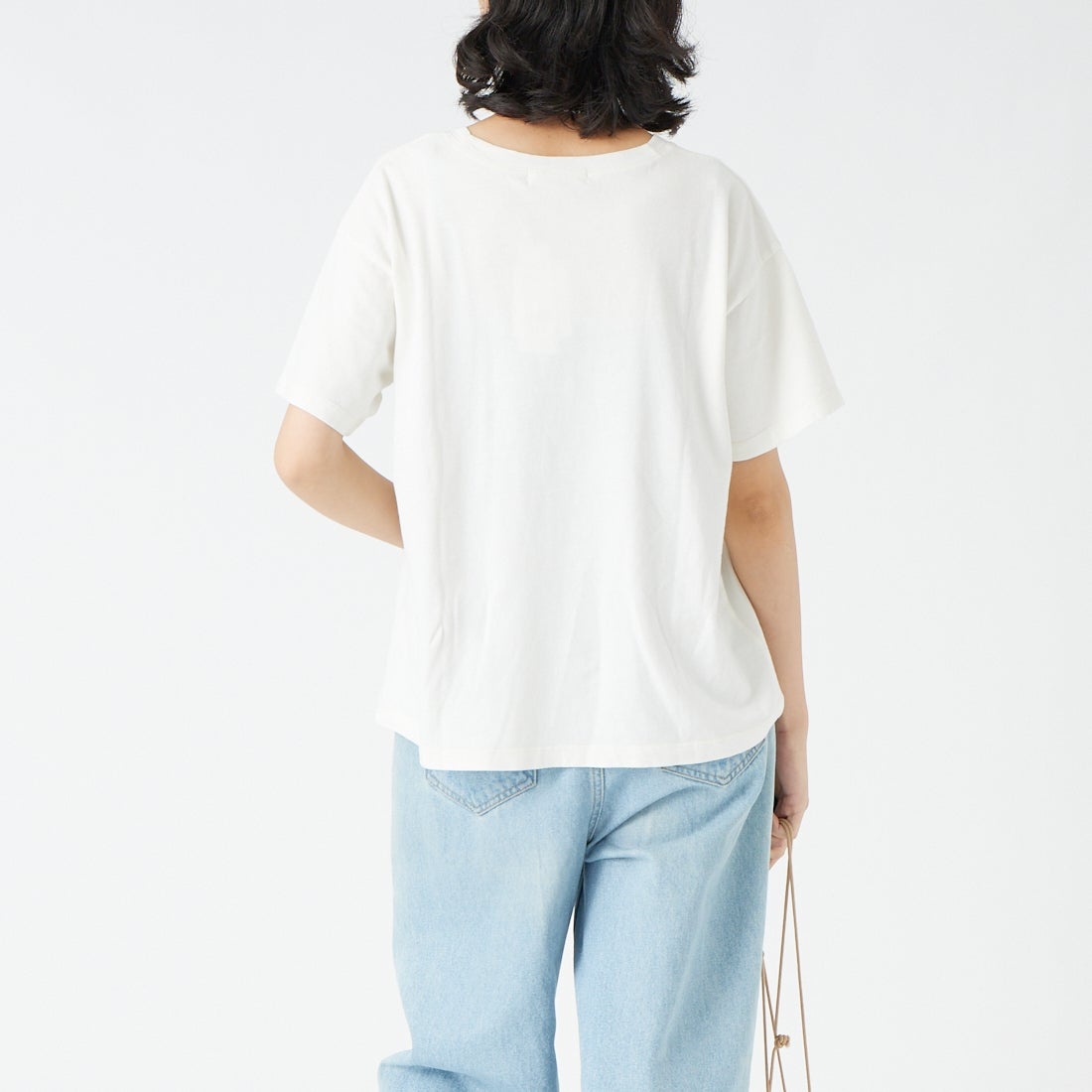 Maison de L'allure [メゾン ドゥ ラリュール] ピグメントホットフィットロゴTシャツ [M26322012] 02 OFF &&モデル身長：162cm 着用サイズ：F&&