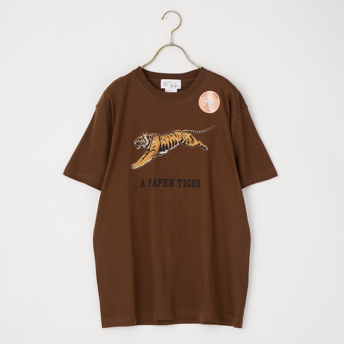 REGENCY WORKS [リージェンシーワークス] TIGER クルーネックTシャツ [500101A-6] DARK BROWN