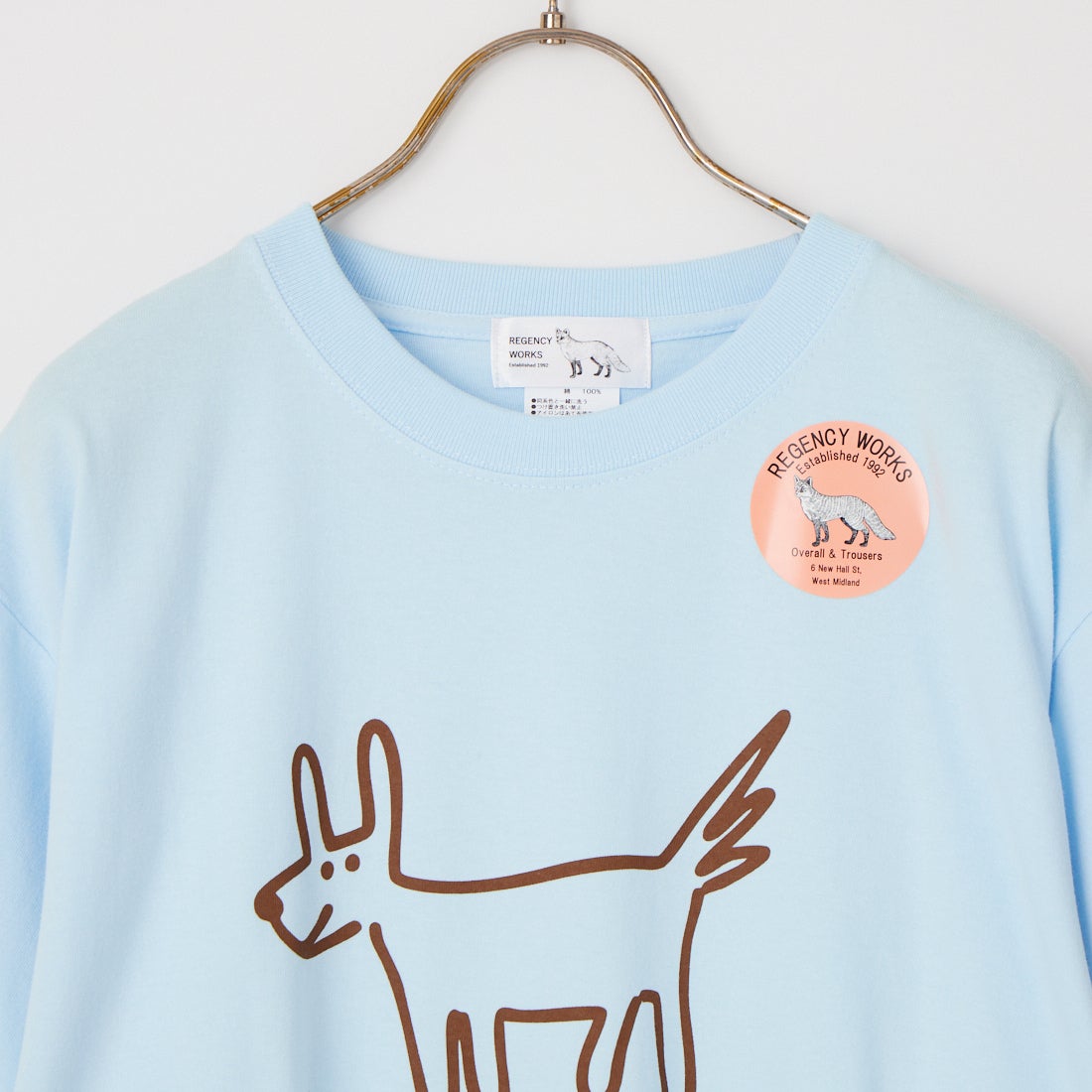 REGENCY WORKS [リージェンシーワークス] DOG クルーネックTシャツ [500101A-7] BLU/BRN PT