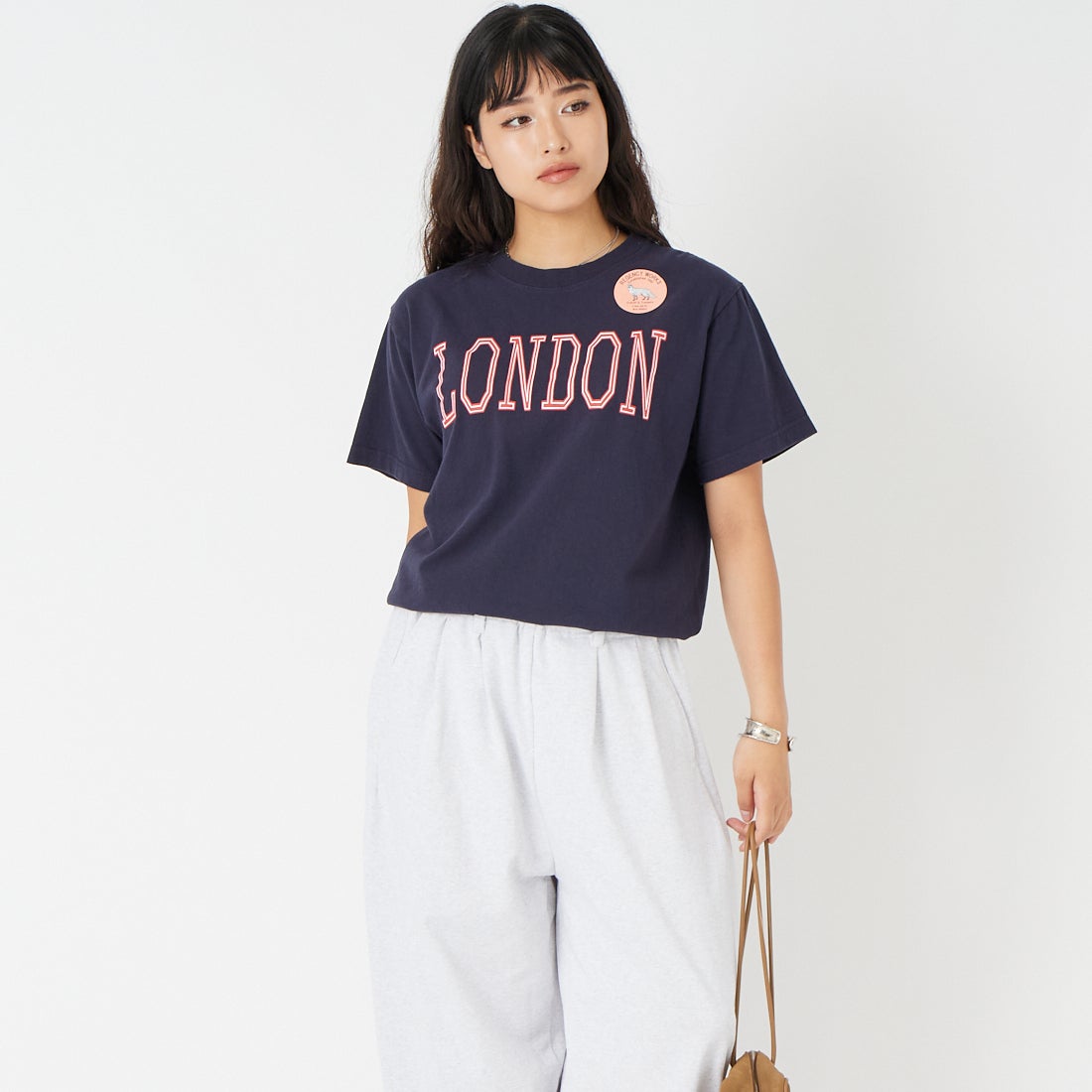 NVY/RED PT&&モデル身長：162cm 着用サイズ：M&&