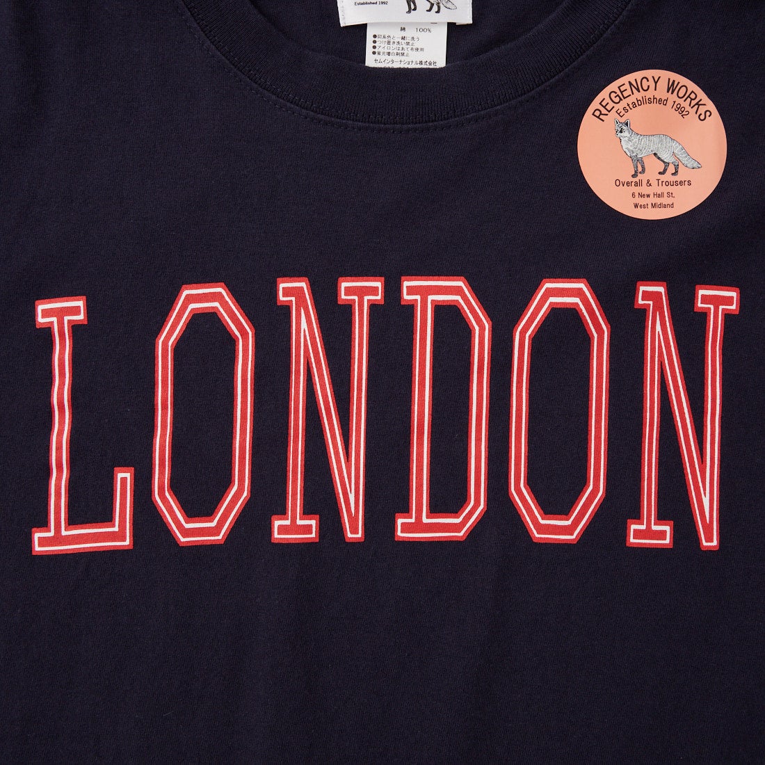 REGENCY WORKS [リージェンシーワークス] LONDON クルーネックTシャツ [500101C-5W] NVY/RED PT