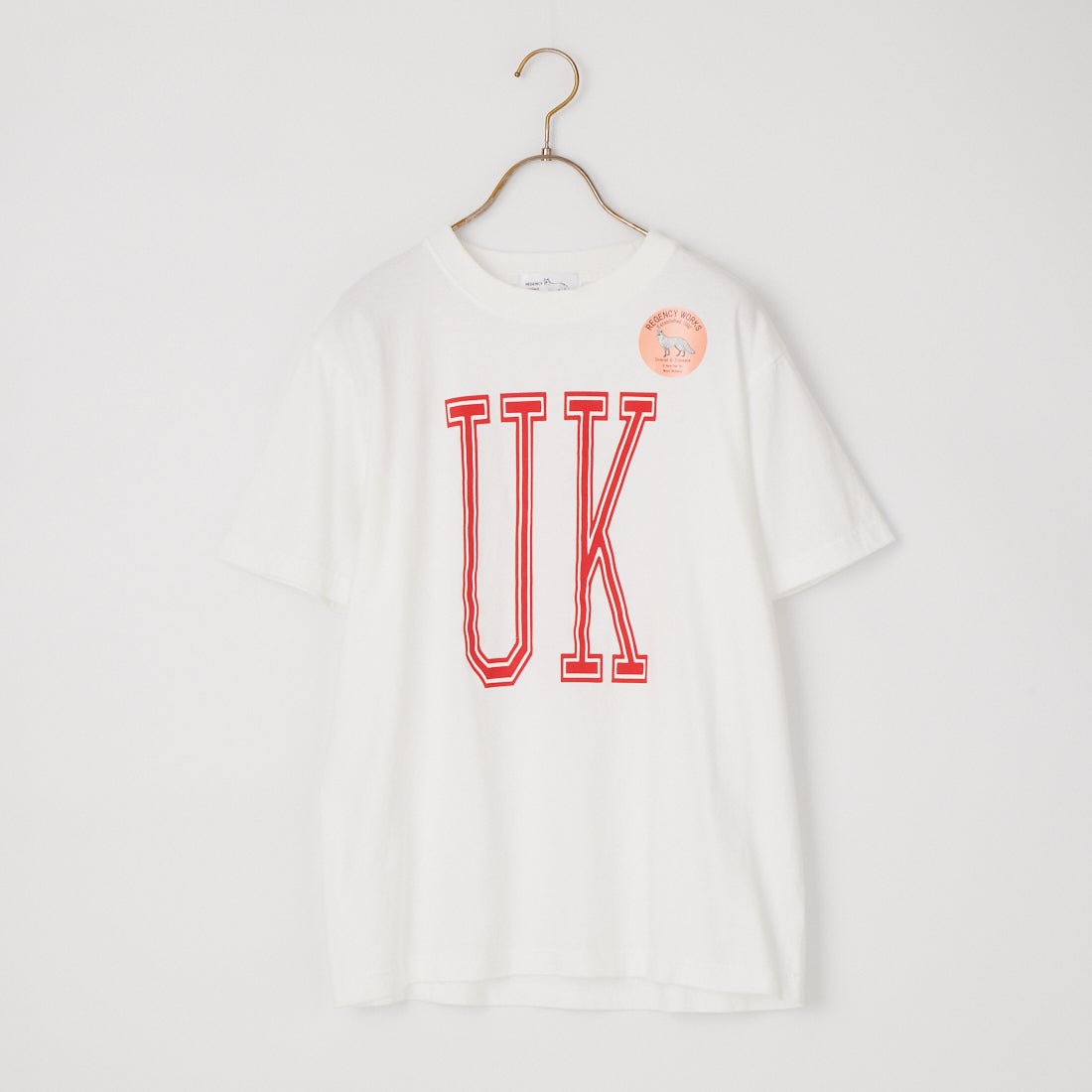 REGENCY WORKS [リージェンシーワークス] UK クルーネックTシャツ [500101C-6W] WHT/RED PT