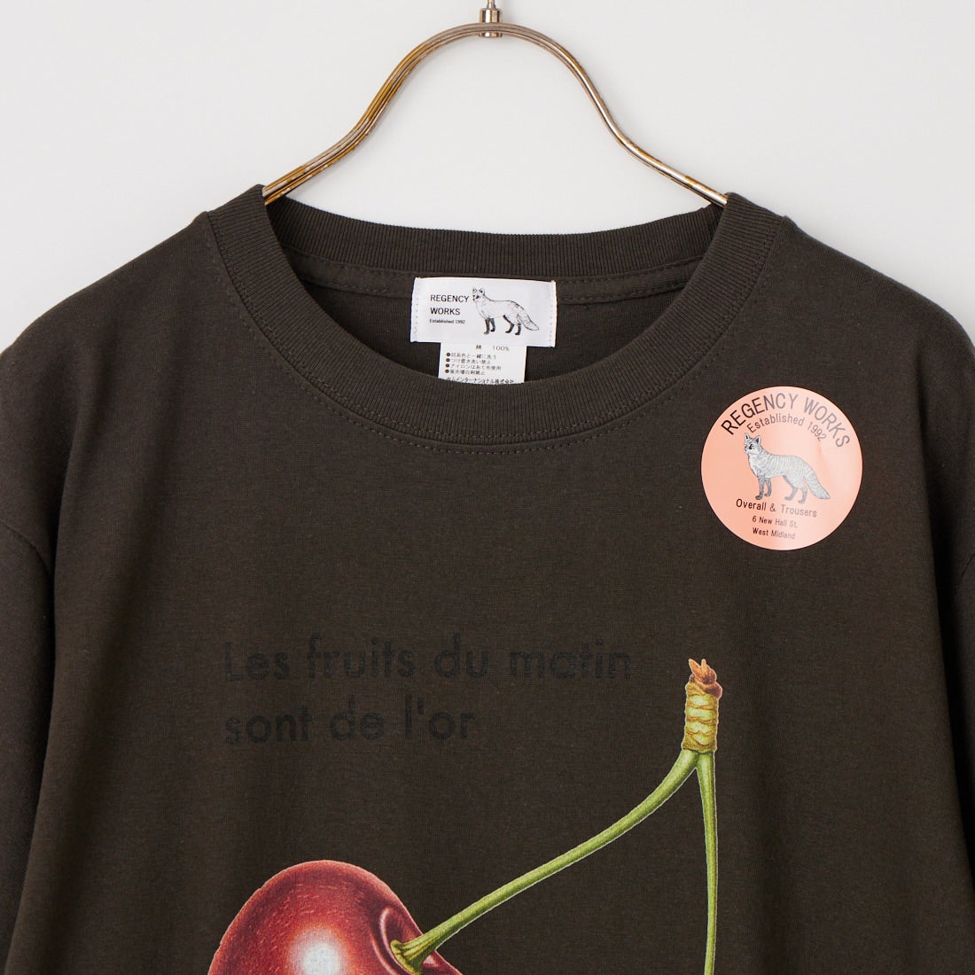 REGENCY WORKS [リージェンシーワークス] CHERRY クルーネックTシャツ [500101F-3] SUMI